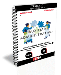 Material de estudio TEMARIOS y TEST para la convocatoria Oposición 18 Auxiliares Administrativos Ayuntamiento de Santander