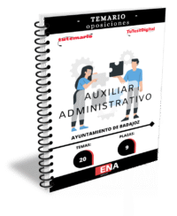 LIBRO TEMARIO, sobre los 20 temas solicitados para el estudio de las 9 plazas de AUXILIAR ADMINISTRATIVOS, por oposición libre, escala de Administración General, encuadradas en el grupo C2, de la escala de Administración General, según las bases publicadas en el BOLETÍN OFOCIAL DE LA PROVINCIA DE BADAJOZ n.º 61, de 31 de marzo de 2026, anuncio: 1050/2026 convocadas por el Ayuntamiento de Badajoz.