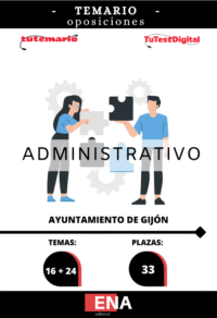 Material de estudio TEMARIOS y TEST para la convocatoria Oposición 33 Administrativos Ayuntamiento de Gijón ED 2026