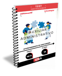 Material de estudio TEMARIOS y TEST para la convocatoria Oposición 18 Auxiliares Administrativos Ayuntamiento de Santander