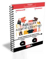 Material de estudio TEMARIOS y TEST para la convocatoria Oposición 15 Auxiliar Administrativo Ayuntamiento de Santa Pola