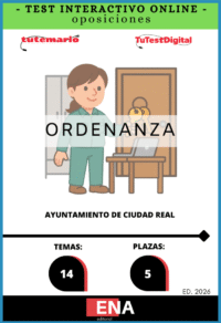 Material de estudio TEMARIOS y TEST para la convocatoria Oposición 5 Ordenanzas Ayuntamiento de Ciudad Real 