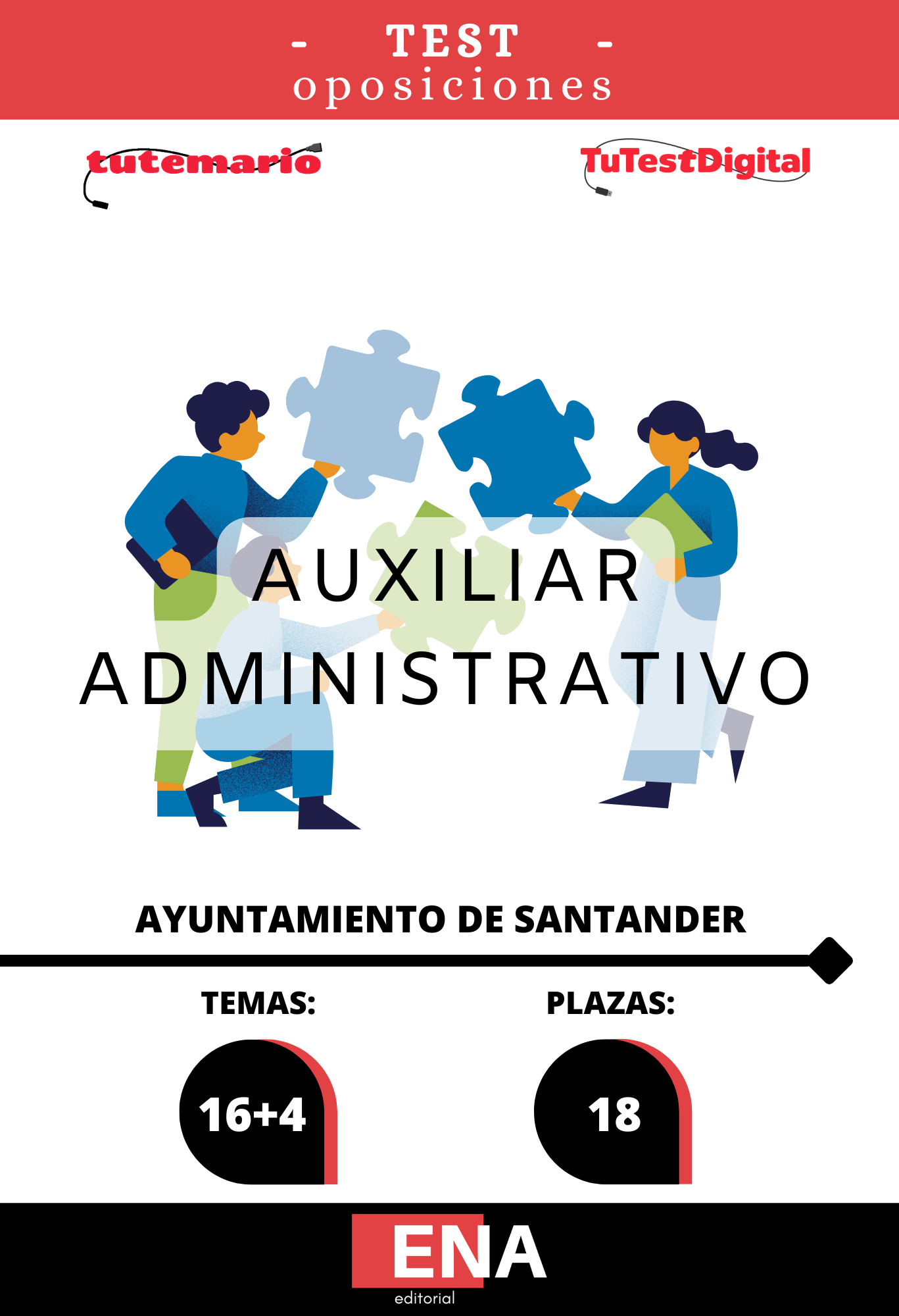 Libros Oposición 18 Auxiliares Administrativos Ayuntamiento de Santander