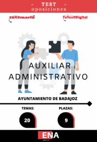 Material de estudio TEMARIOS y TEST para la convocatoria Oposición 9 Auxiliar Administrativo Ayuntamiento de Badajoz 2026