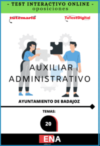 2. TEST INTERACTIVO Oposición Auxiliar Administrativo Ayuntamiento de Badajoz. ED 2026 Desde 10,00€ mes