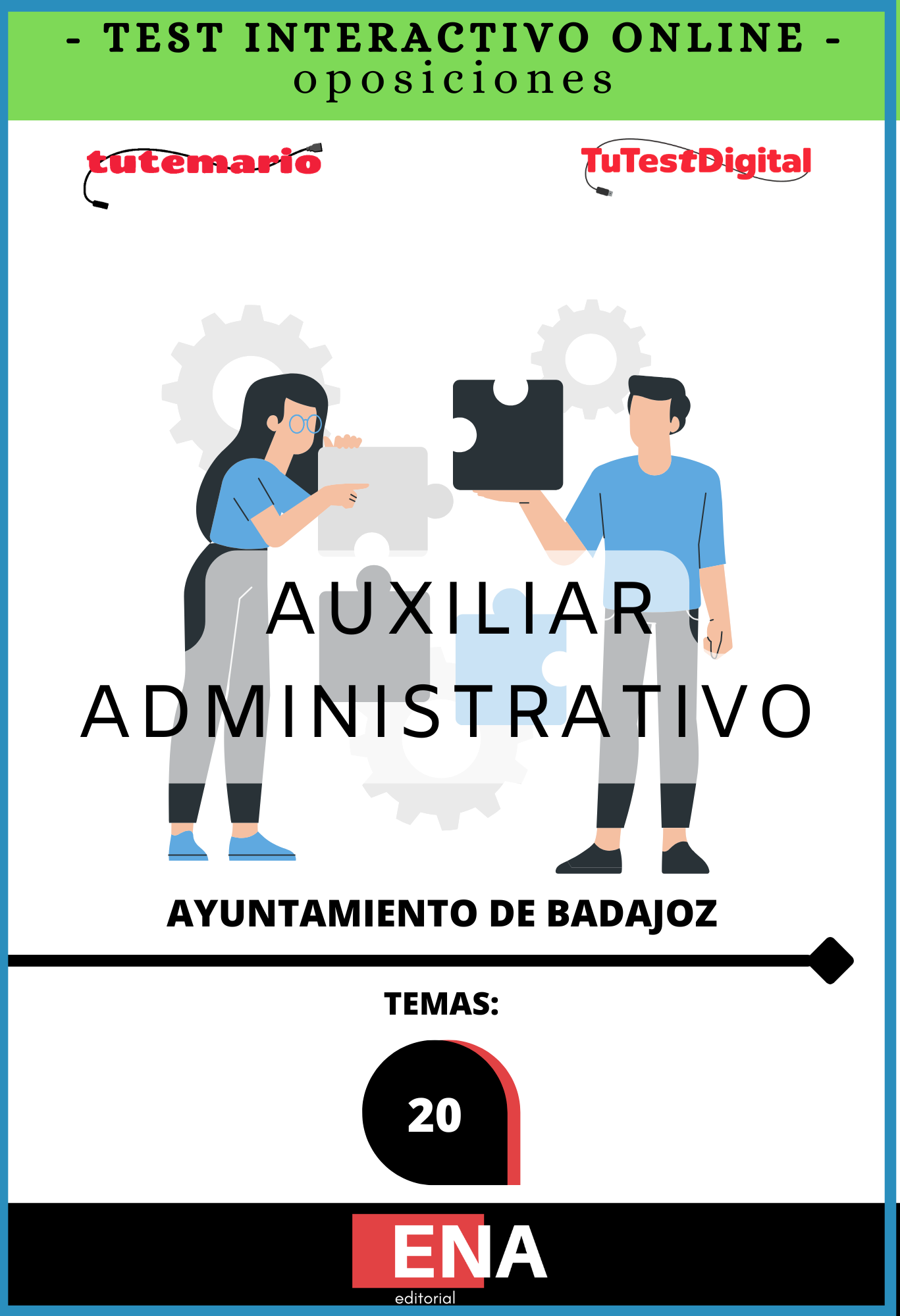 2. TEST INTERACTIVO Oposición Auxiliar Administrativo Ayuntamiento de Badajoz. ED 2026 Desde 10,00€ mes