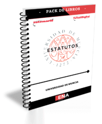 TEMARIO y TEST formato ENCUADERNADO sobre los Estatutos de la Universidad de Murcia.