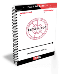 TEMARIO y TEST formato ENCUADERNADO para estudio Estatutos de la Universidad de Huelva.