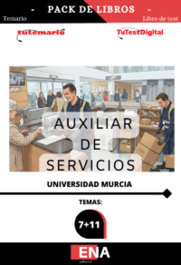 Material de estudio TEMARIOS y TEST para la convocatoria Libros Oposición Auxiliar de Servicios Universidad de Murcia.