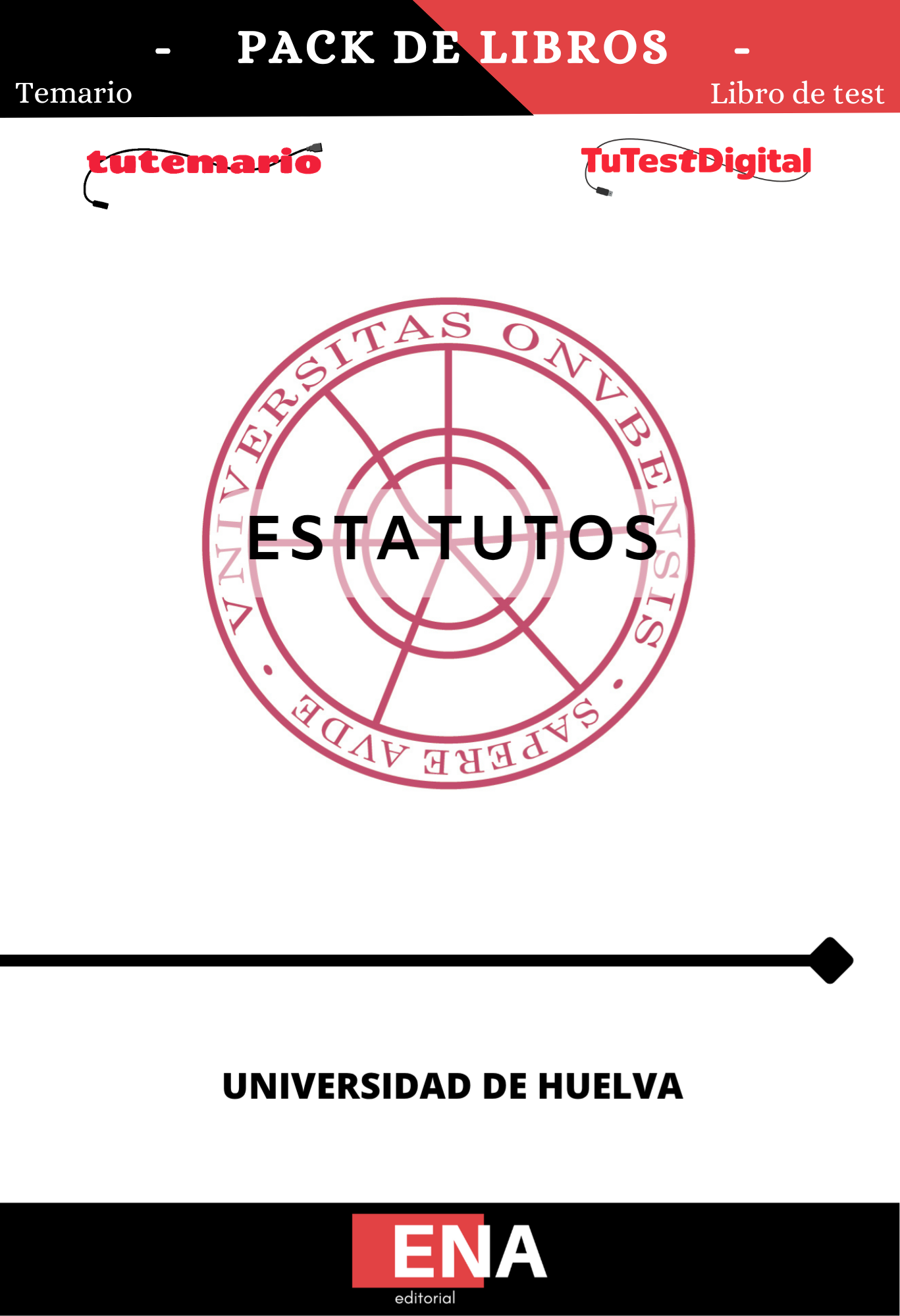 TEMARIO y TEST formato PDF para estudio Estatutos de la Universidad de Huelva.