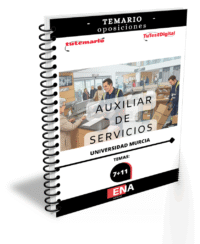 Material de estudio TEMARIOS y TEST para la convocatoria Libros Oposición Auxiliar de Servicios Universidad de Murcia.