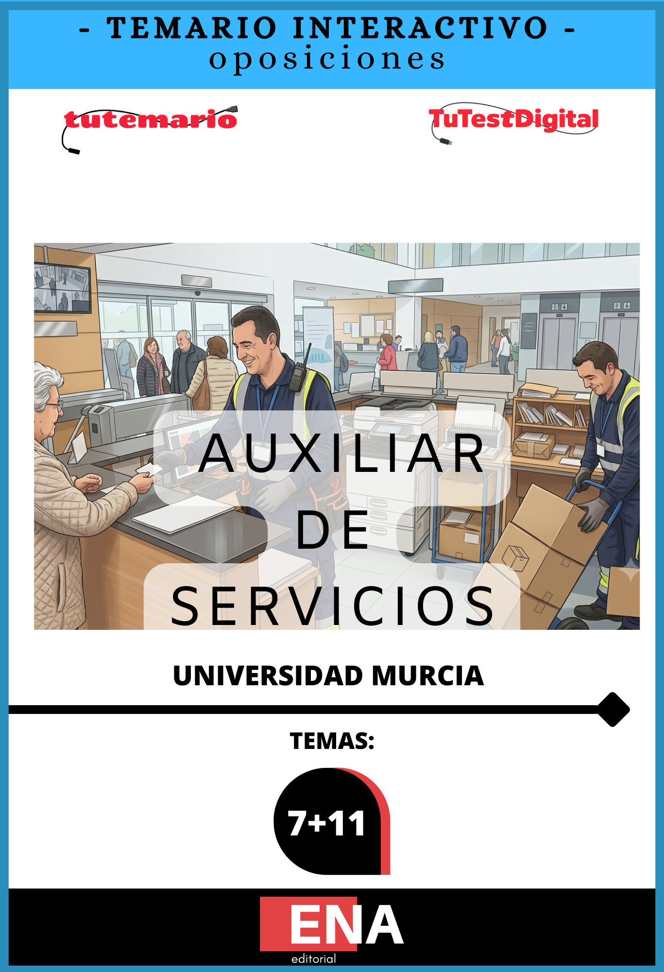TEMARIOS y TEST de la Oposición Auxiliar de Servicios Universidad de Murcia