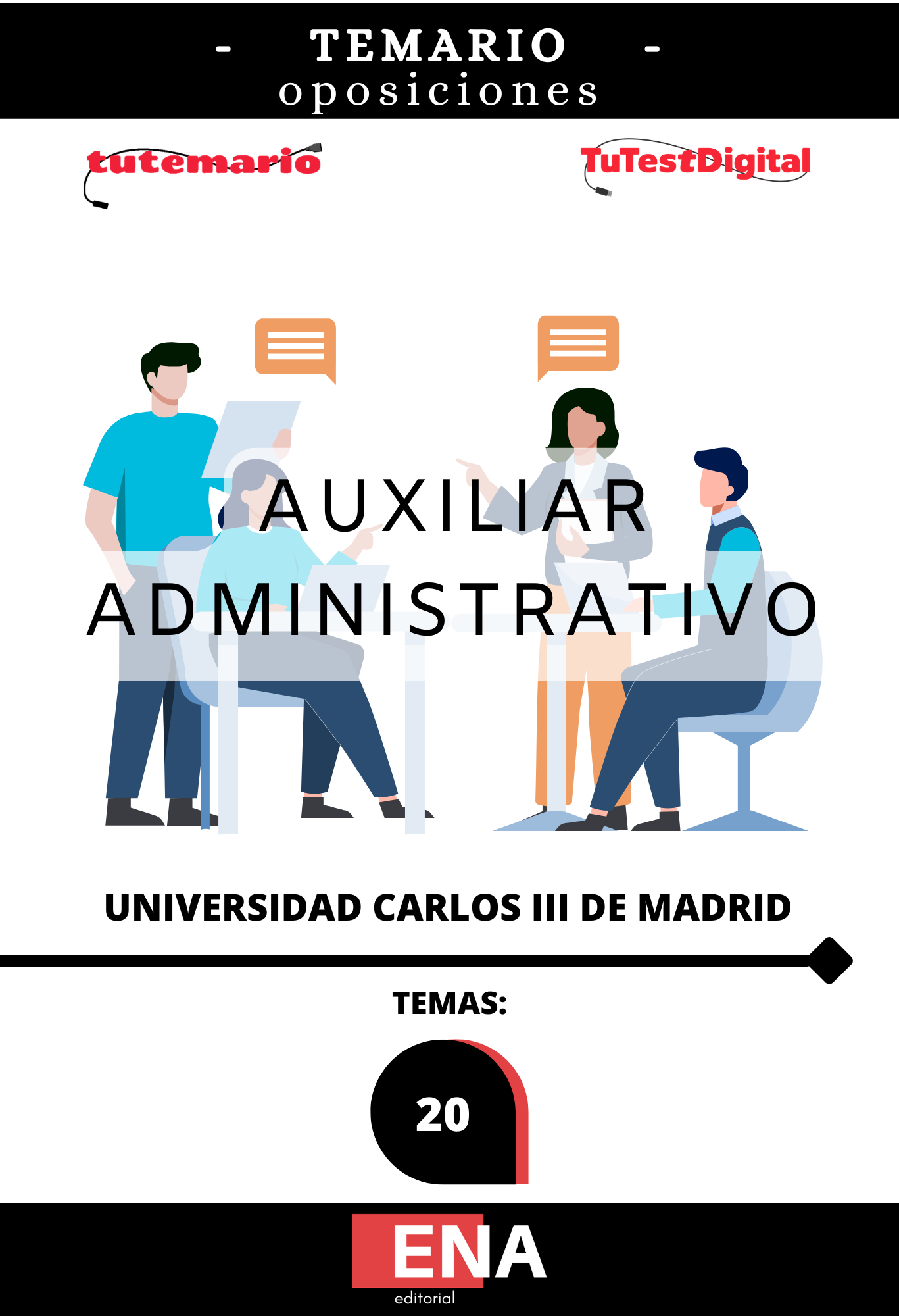 Libros Oposición Auxiliar Administrativo Universidad Carlos III de Madrid.