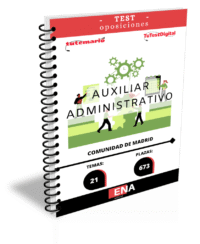 Material de estudio TEMARIOS y TEST para la convocatoria Libros Oposición 673 Auxiliar Administrativo Comunidad Madrid. JULIO 2026