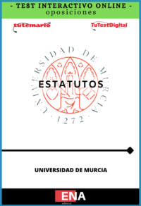 TEST, con preguntas (DE CUATRO OPCIONES DE RESPUESTA), que tiene como finalidad facilitar el estudio sistemático de los Estatutos de la Universidad de Murcia, aprobados por el Decreto n.º 7/2026, de 19 de febrero, norma que constituye el marco básico de organización, funcionamiento, gobierno, representación y régimen jurídico de la institución universitaria.