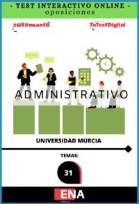 Material de estudio TEMARIOS y TEST para la convocatoria Libros Oposición Administrativos Universidad de Murcia.