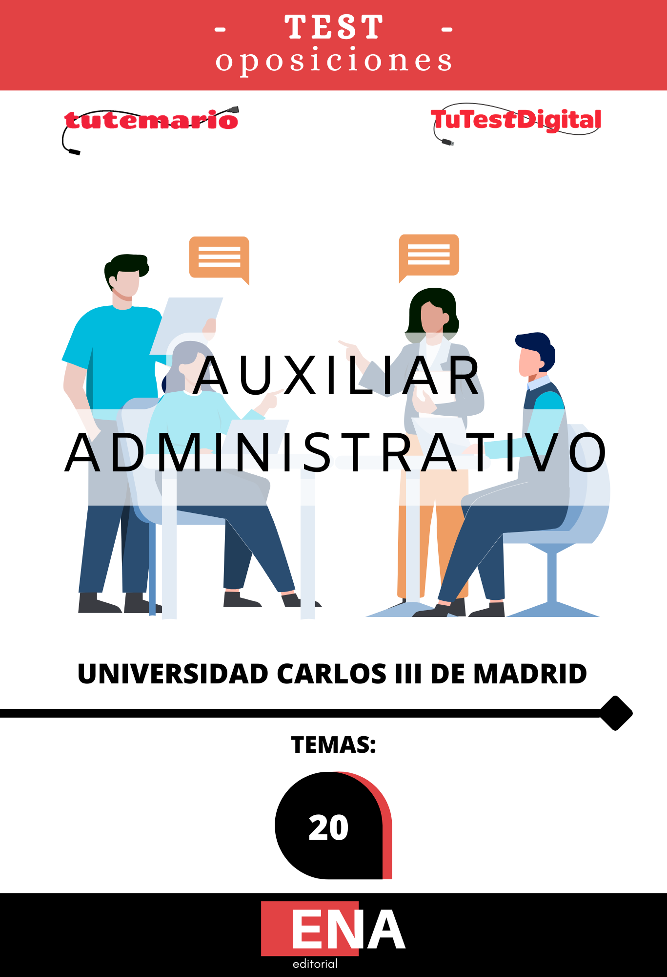 Libros Oposición Auxiliar Administrativo Universidad Carlos III de Madrid.