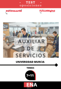 Material de estudio TEMARIOS y TEST para la convocatoria Libros Oposición Auxiliar de Servicios Universidad de Murcia.