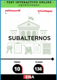 TEST, con preguntas (DE CUATRO OPCIONES DE RESPUESTA) sobre 10 temas solicitados para la cobertura de plazas de SUBALTERNOS del Ayuntamiento de Barcelona mediante concurso-oposición de turno libre.