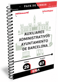 9. TEMARIO y TEST oposición auxiliares administrativos Ayuntamiento de Barcelona. Pack en FORMATO ENCUADERNADO