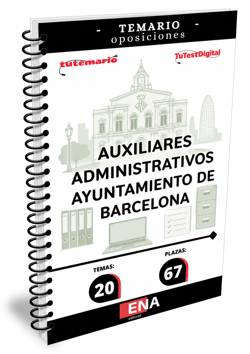 Libros Oposición 67 auxiliares administrativos Ayuntamiento de Barcelona