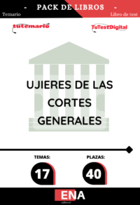 Pack de LIBRO TEMARIO y LIBRO DE TEST, con preguntas (DE CUATRO OPCIONES DE RESPUESTA), los 17 temas solicitados para el estudio de la fase de oposición de 40 plazas para el Cuerpo de Ujieres de las Cortes Generales, por los turnos libre y discapacidad, Publicado en el BOE núm. 178, de 23 de julio de 2026.