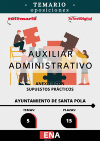 Libro supuestos prácticos. 2ª prueba convocatoria oposición Auxiliar Administrativo Ayuntamiento de Santa Pola. FORMATO PDF 