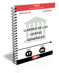 LIBRO DE TEST, con preguntas (DE CUATRO OPCIONES DE RESPUESTA), los 17 temas solicitados para el estudio de la fase de oposición de 40 plazas para el Cuerpo de Ujieres de las Cortes Generales, por los turnos libre y discapacidad, Publicado en el BOE núm. 178, de 23 de julio de 2026.