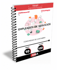 8. TEST de la Oposición 100 Empleados de Servicios de la Comunidad de Cantabria. Formato ENCUADERNADO