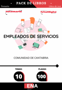 Material de estudio TEMARIOS y TEST para Oposición 100 Empleados de Servicios de la Comunidad de Cantabria