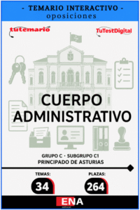 TEMARIO, sobre los 34 temas solicitados para la provisión de 264 plazas del Cuerpo Administrativo, Grupo C, Subgrupo C1, en turno de promoción interna y turno de acceso libre, en régimen de funcionario de carrera de la Administración del Principado de Asturias.