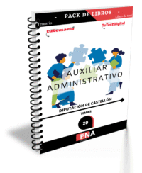 Material de estudio TEMARIOS y TEST para Oposición Auxiliar Administrativo Diputación de Castellón