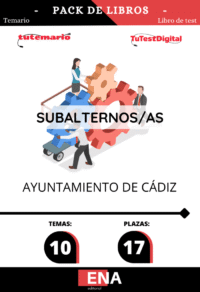 Material de estudio TEMARIOS y TEST para Oposición Subalternos Ayuntamiento de Cádiz 