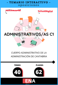 Material de estudio TEMARIOS y TEST para Oposición Administrativos C-1 Comunidad de Cantabria