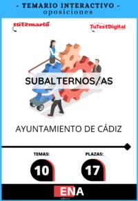 Material de estudio TEMARIOS y TEST para Oposición Subalternos Ayuntamiento de Cádiz 