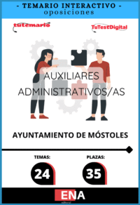 Material de estudio TEMARIOS y TEST para Oposición Auxiliar Administrativo Ayuntamiento de Móstoles