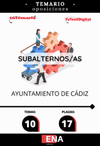 Material de estudio TEMARIOS y TEST para Oposición Subalternos Ayuntamiento de Cádiz 