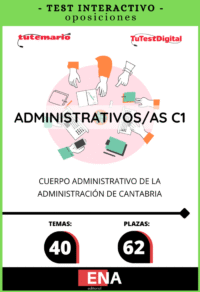 Material de estudio TEMARIOS y TEST para Oposición Administrativos C-1 Comunidad de Cantabria
