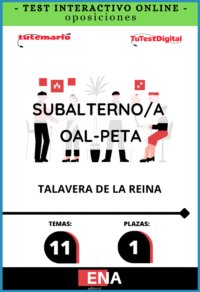 Material de estudio TEMARIOS y TEST para Oposición Subalterno OAL-IPETA Talavera.