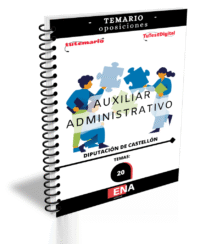 Material de estudio TEMARIOS y TEST para Oposición Auxiliar Administrativo Diputación de Castellón