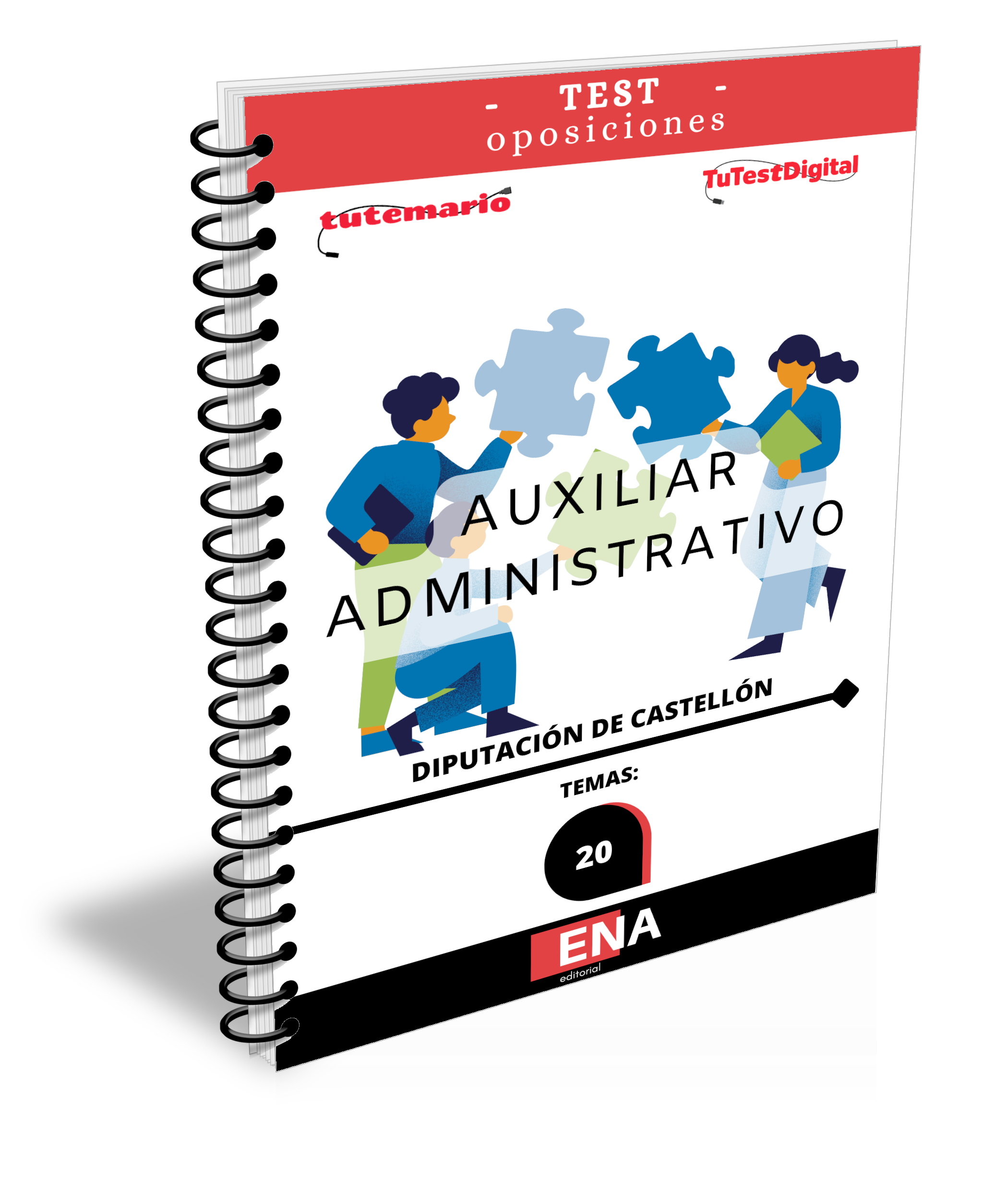 Material de estudio TEMARIOS y TEST para Oposición Auxiliar Administrativo Diputación de Castellón