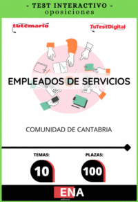 Material de estudio TEMARIOS y TEST para Oposición 100 Empleados de Servicios de la Comunidad de Cantabria